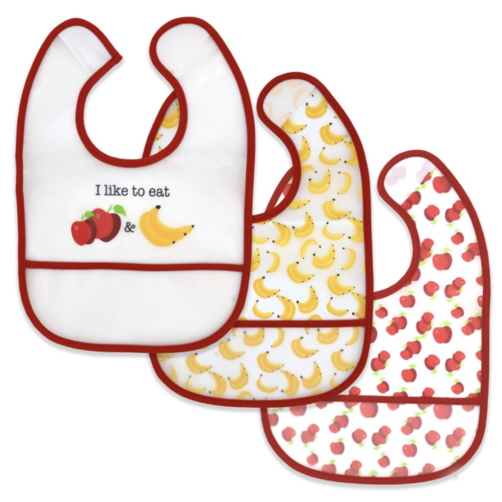 Easy to clean waterproof bibs-set of 3